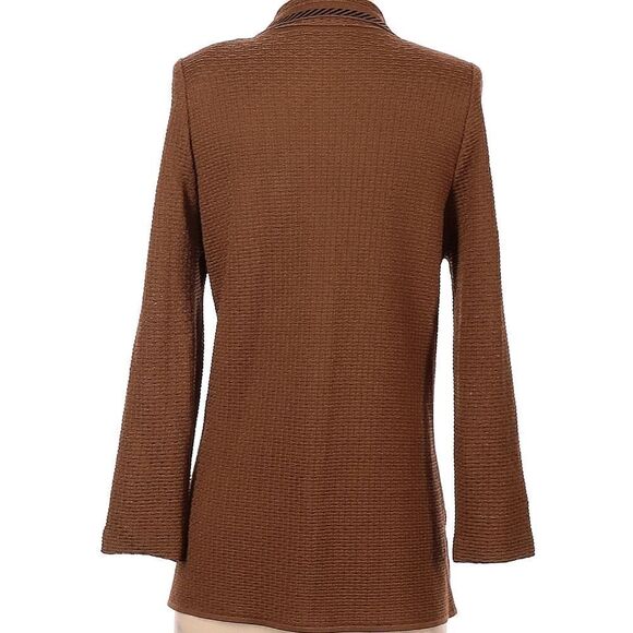 NWOT Misook Brown Jacket Blazer Collared and Buttoned in Size Small - Picture 2 of 5